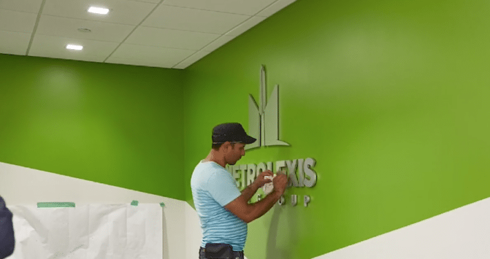 METROLEXIS Lobby Sign Installation